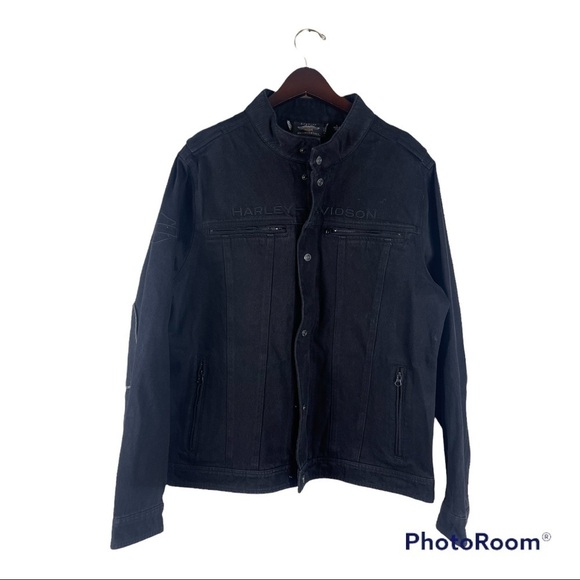 Harley Davidson DenimMens Jacket Size L Color Black